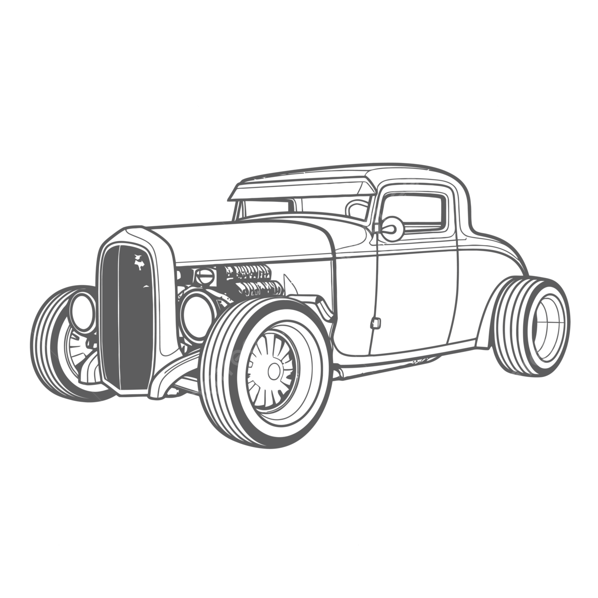 Hot rod drawing png vector psd and clipart with transparent background for free download
