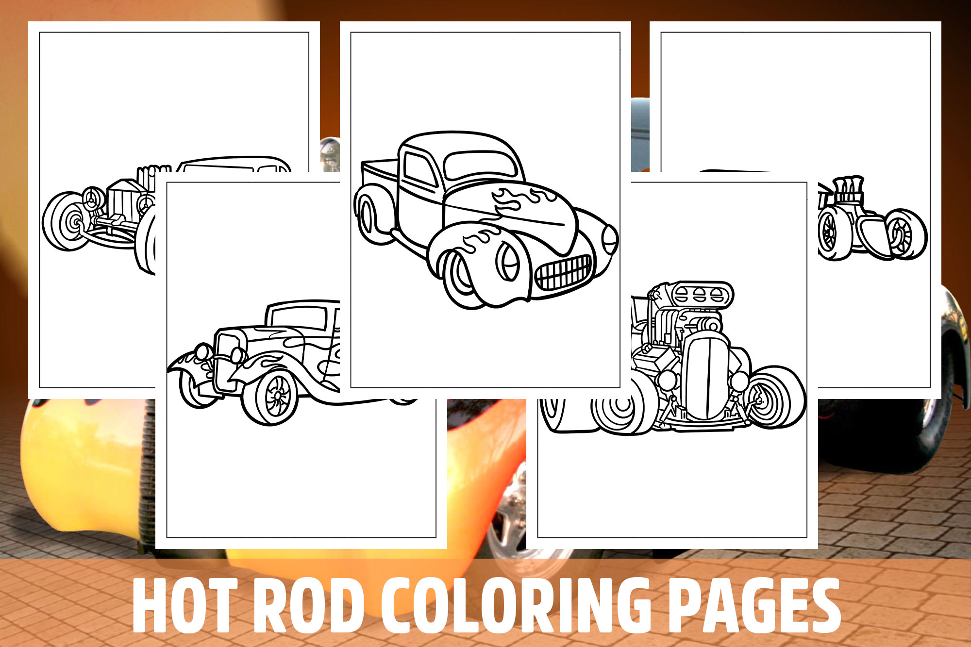 Hot rod coloring pages for kids girls boys teens birthday school activity made by teachers