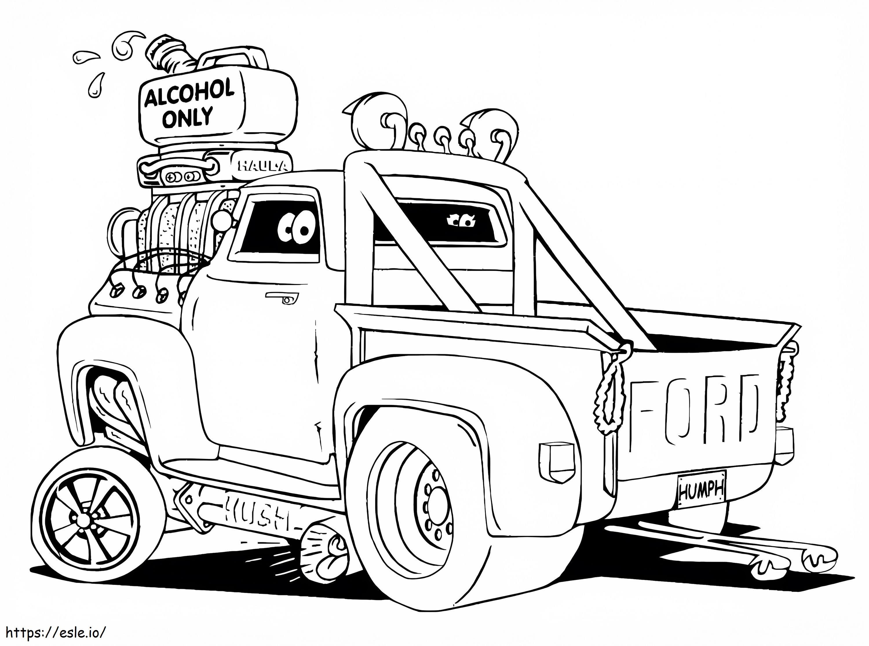 Ford hot rod coloring page