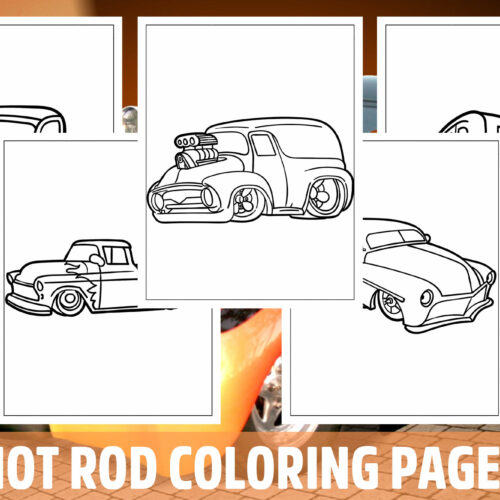 Hot rod coloring pages for kids girls boys teens birthday school activity made by teachers