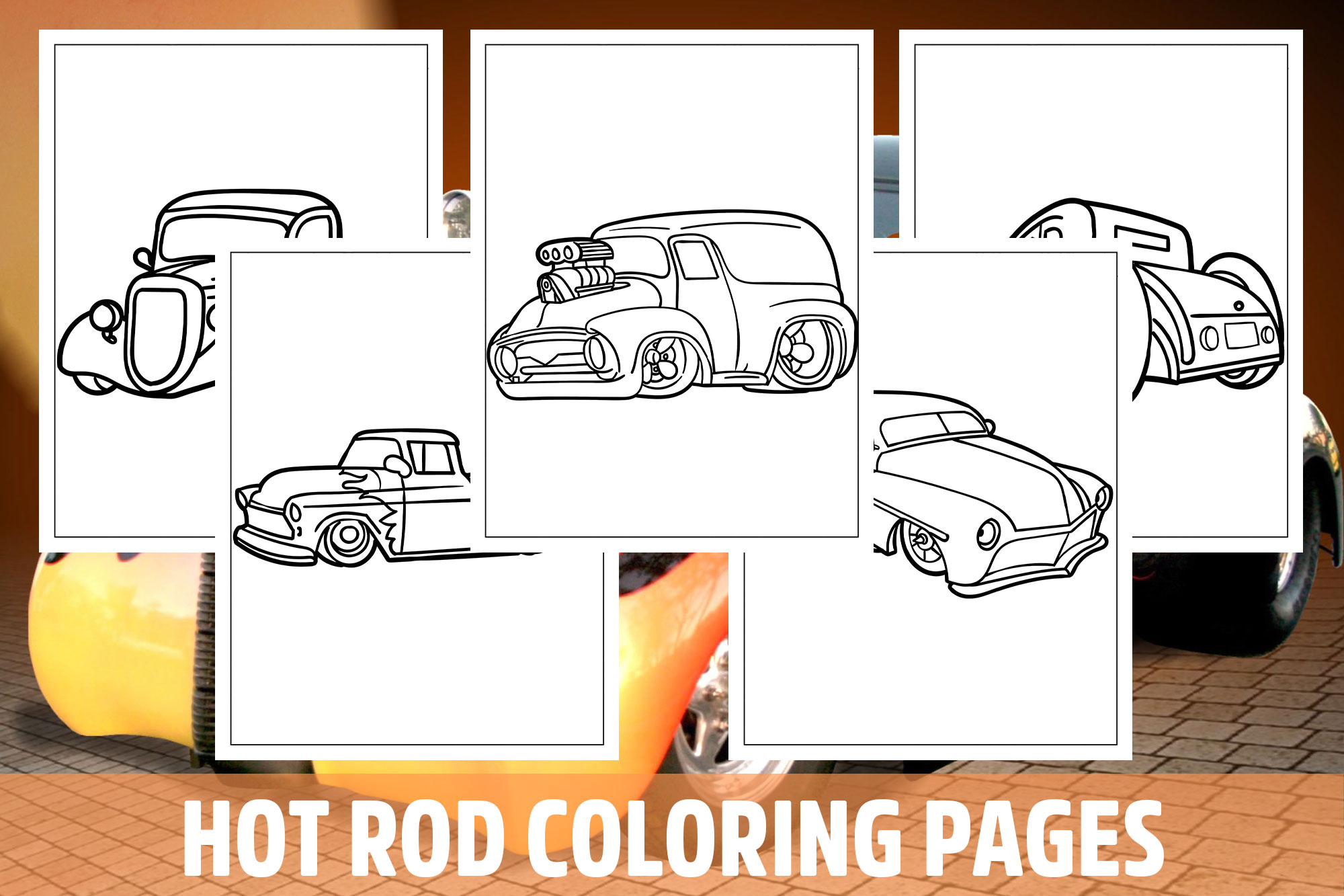 Hot rod coloring pages for kids girls boys teens birthday school activity made by teachers