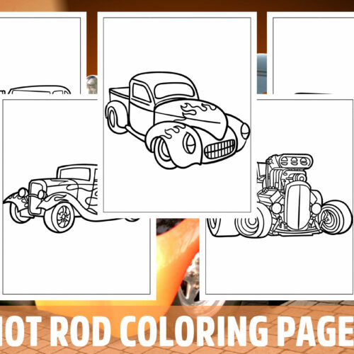 Hot rod coloring pages for kids girls boys teens birthday school activity made by teachers