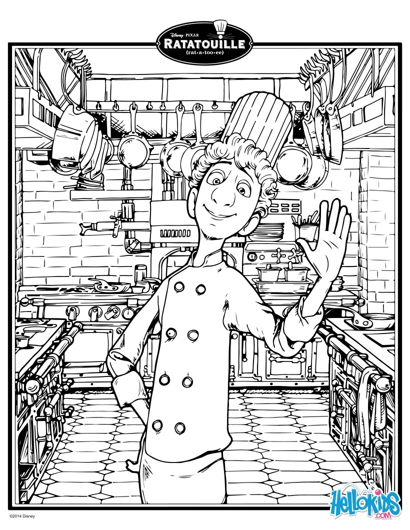 Linguini in ratatouille coloring pages