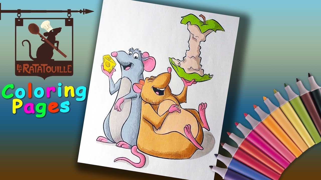 Ratatouille coloring book how to coloring rey and eile coloring for kids