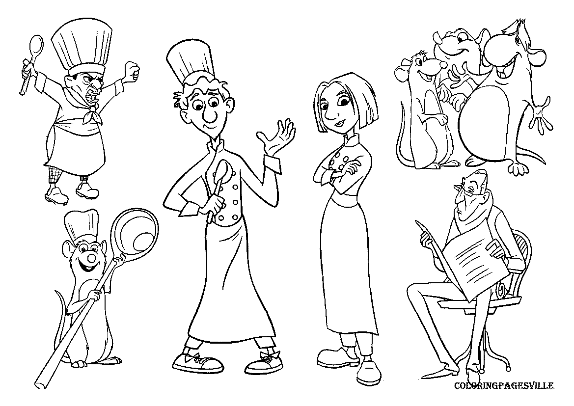 Ratatouille coloring pages