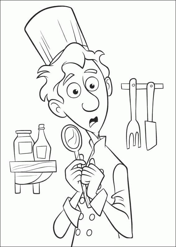 Ratatouille linguini coloring page