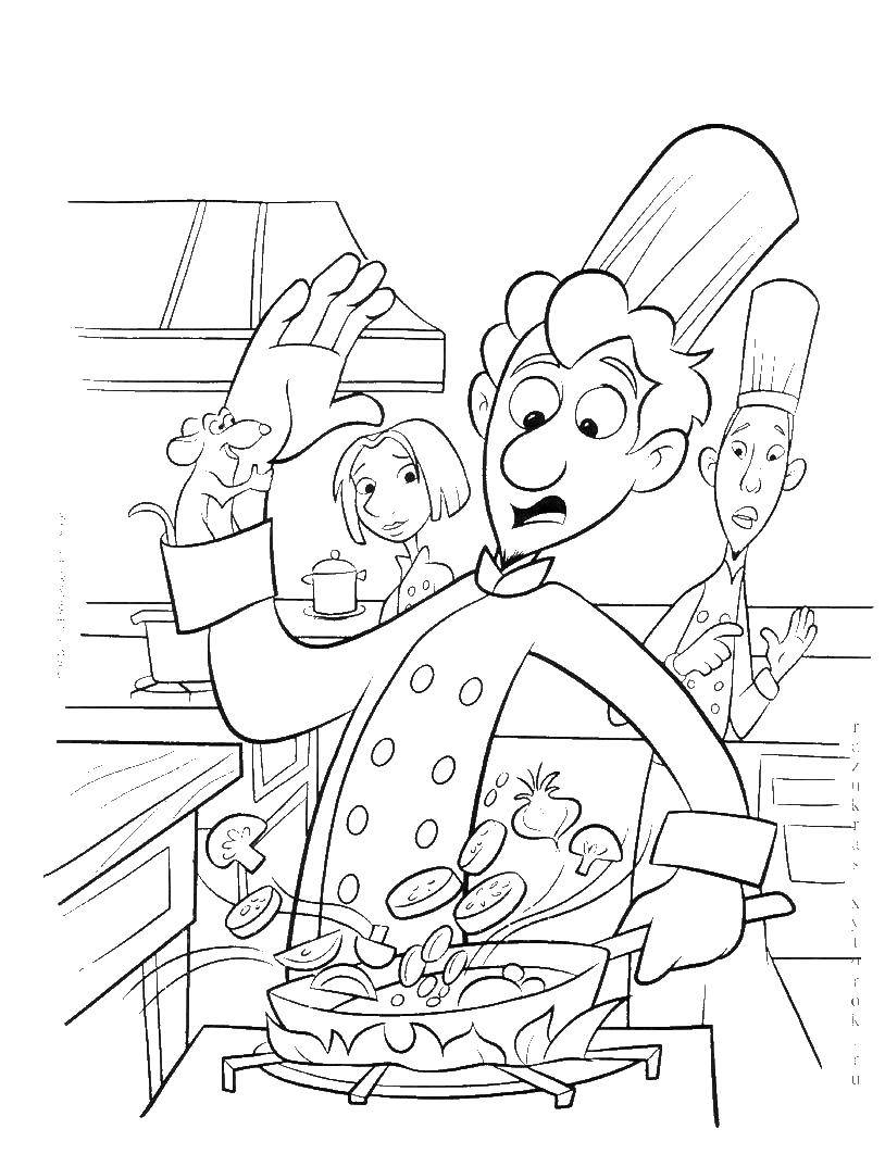 Online coloring pages ratatouille coloring page chef ratatouille ratatouille