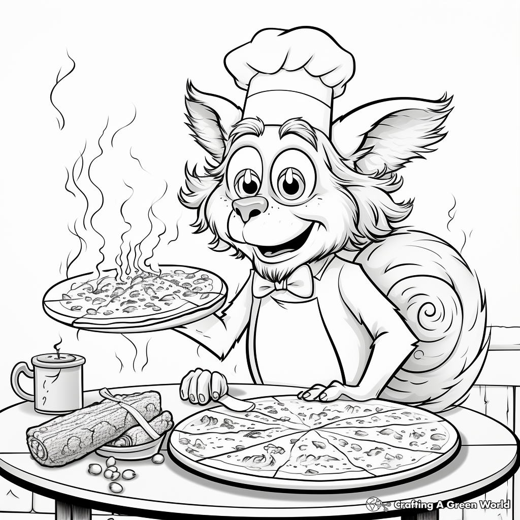Pizza coloring pages