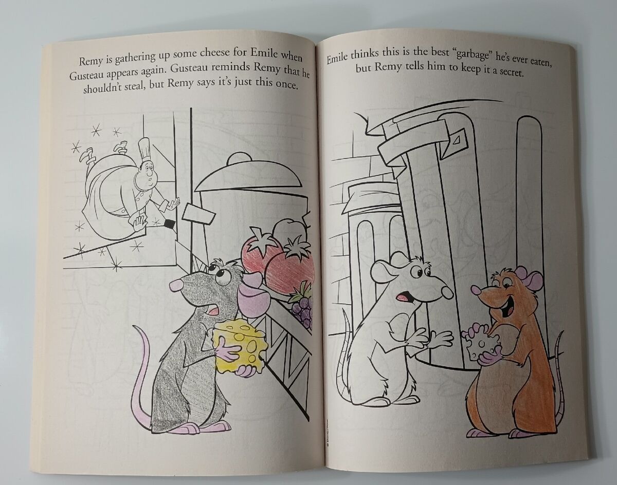 Ratatouille golden books disney little chef coloring book preowned see descript