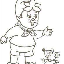 Big ears eats apple coloring pages