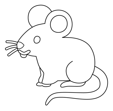 Mouse emoji coloring page free printable coloring pages