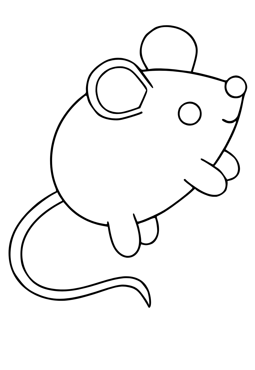 Free printable mouse cute coloring page for adults and kids
