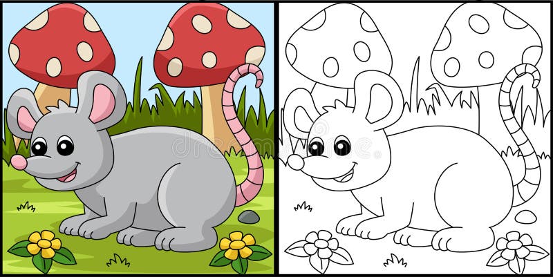 Mouse one coloring stock illustrations â mouse one coloring stock illustrations vectors clipart