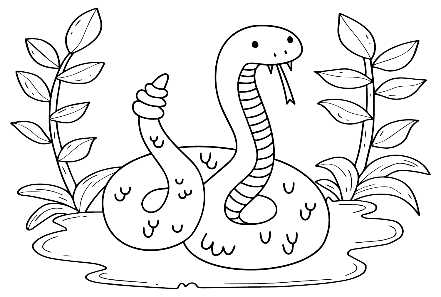 Rattlesnake coloring pages
