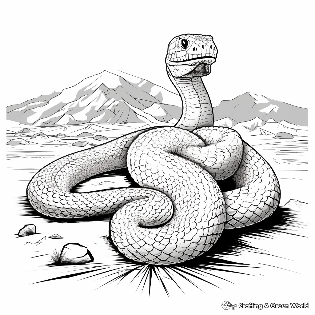 Western diamondback rattlesnake coloring pages