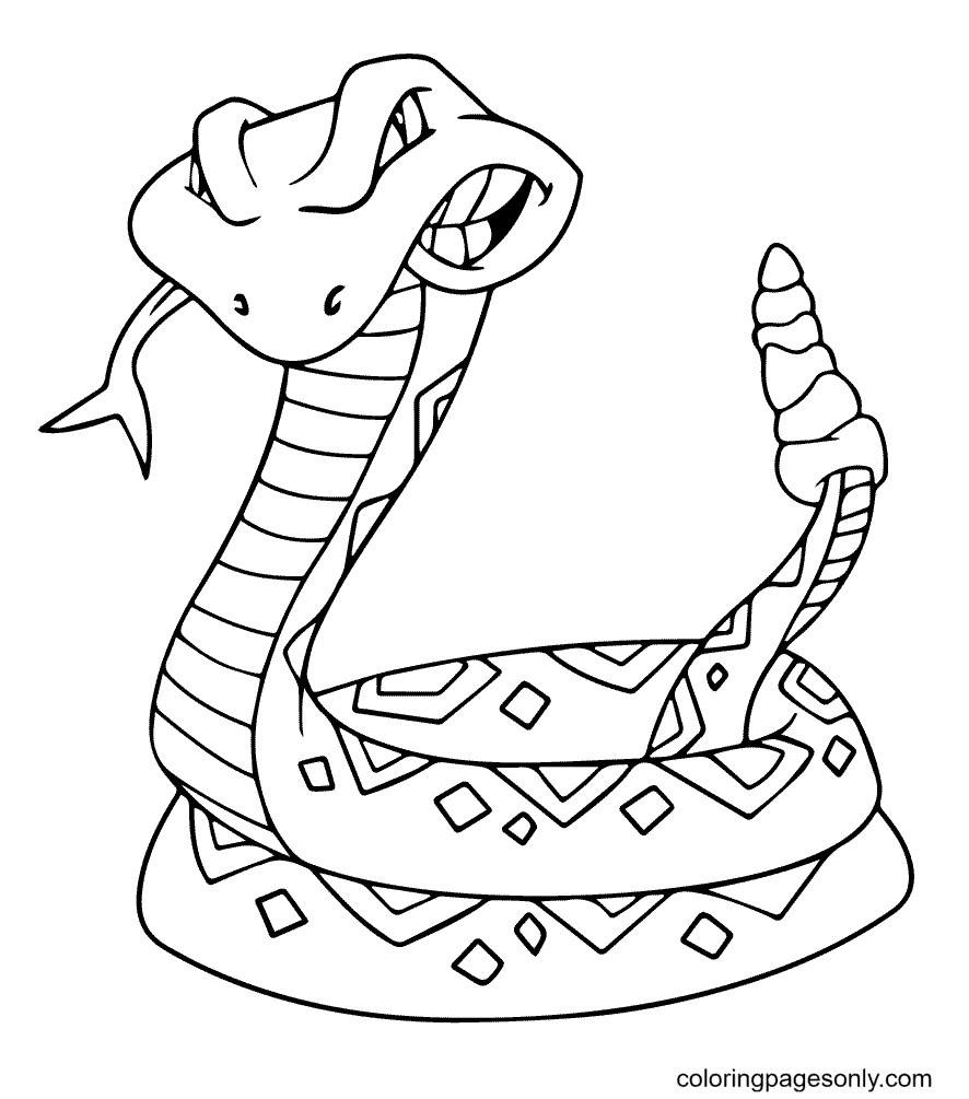 Rattlesnake coloring pages