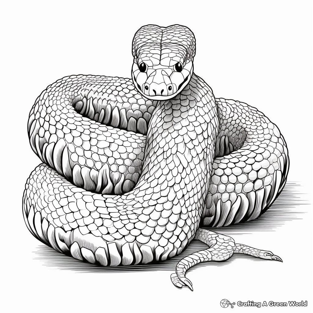 Western diamondback rattlesnake coloring pages