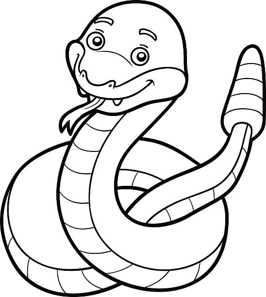 Coloring book rattlesnake