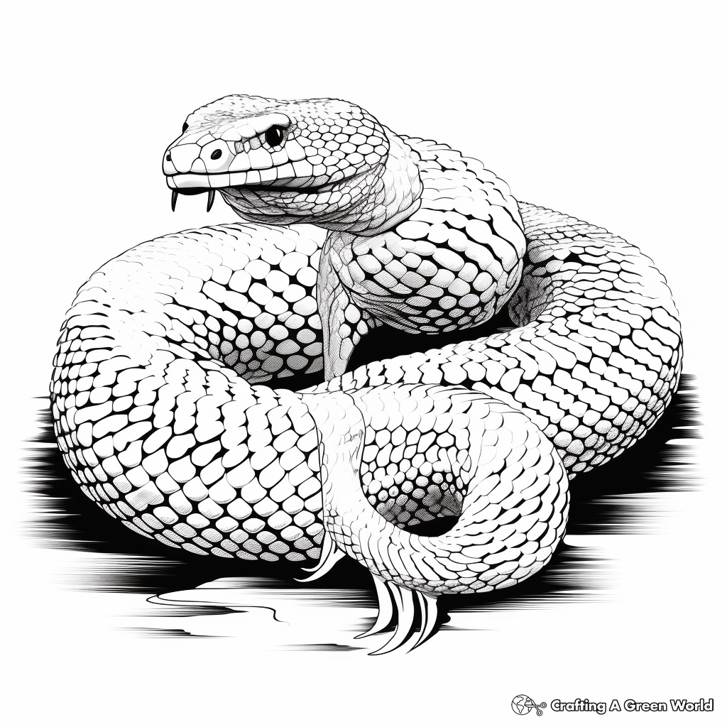 Western diamondback rattlesnake coloring pages