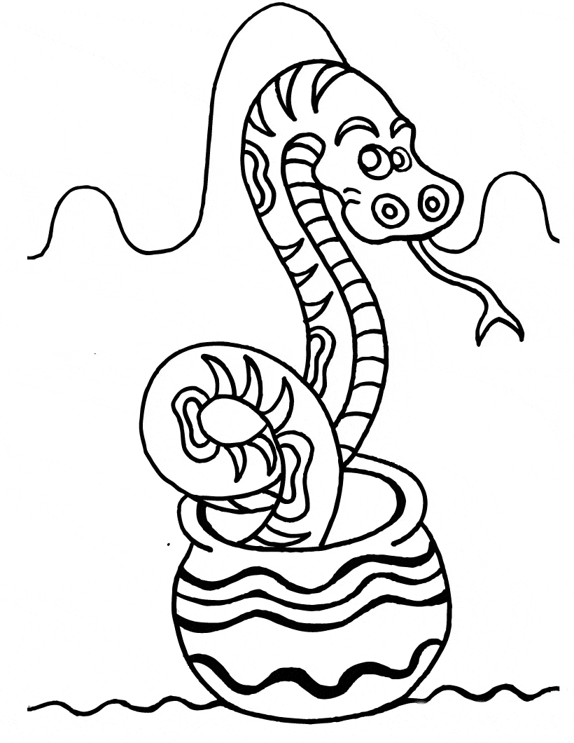 Rattlesnake coloring page