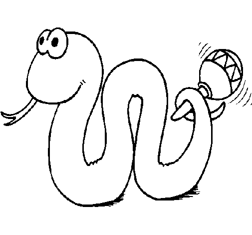 Rattlesnake coloring page