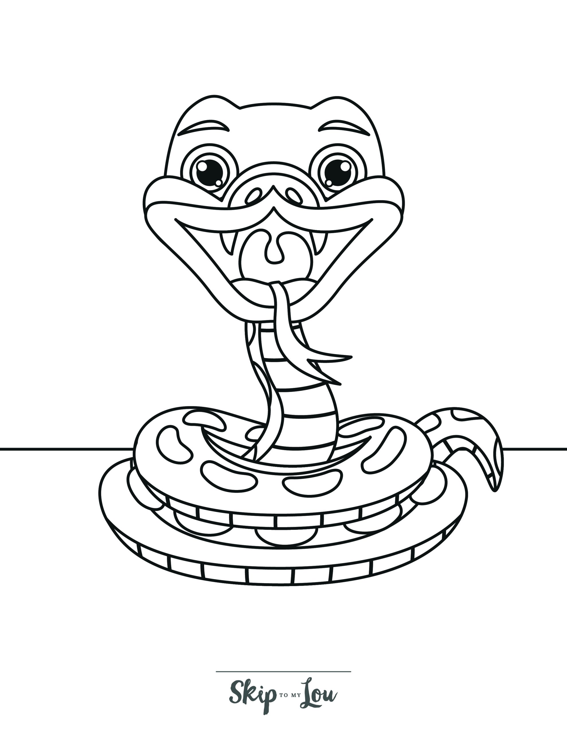 Free printable snake coloring pages with pdf book skip to my lou