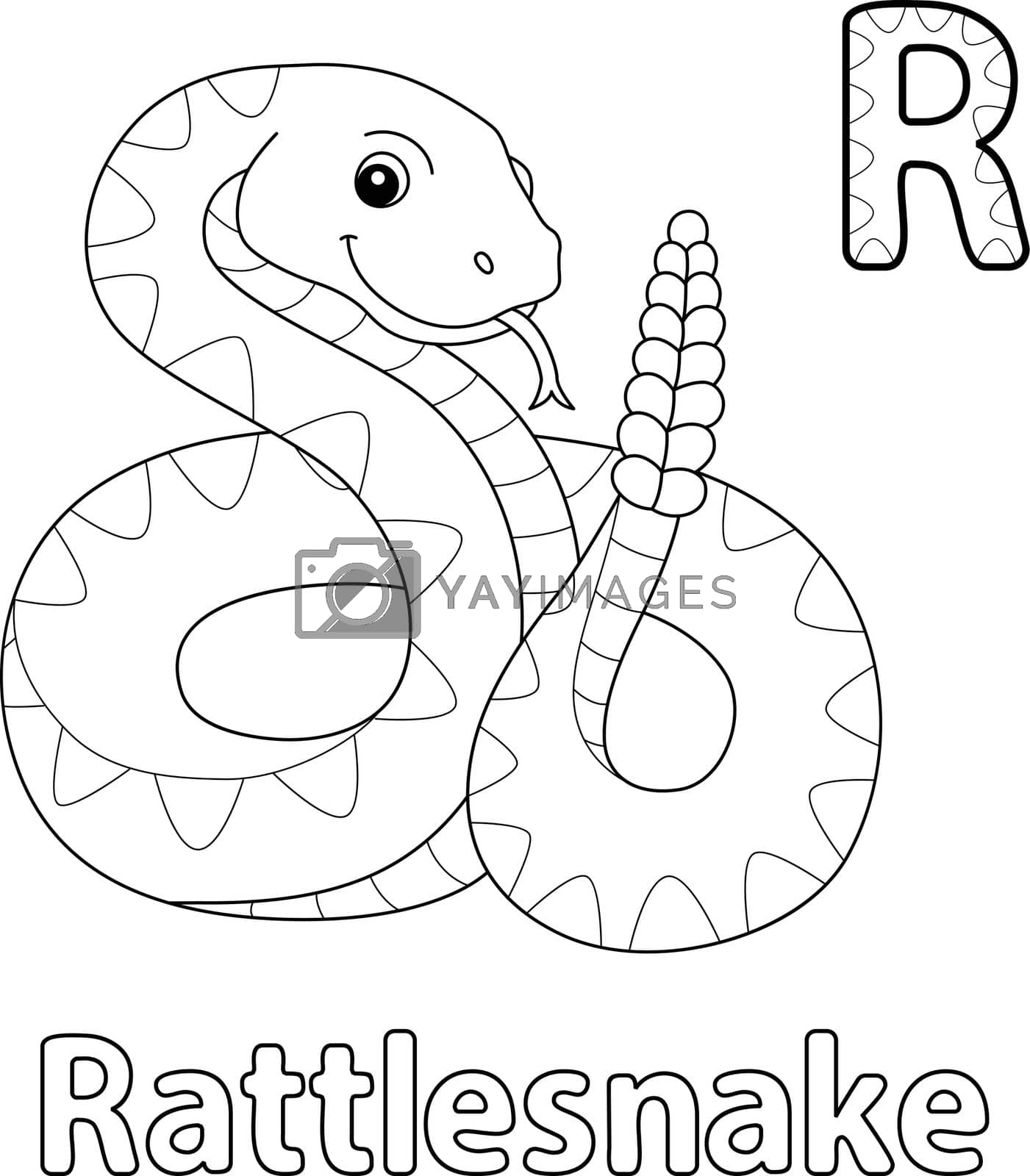 Rattlesnake alphabet abc isolated coloring page r by abbydesign vectors illustrations with unlimited downloads