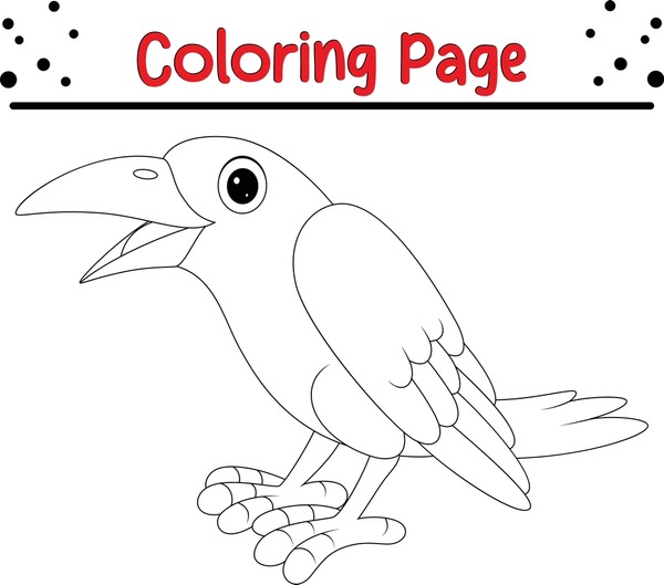 Hundred crow coloring page royalty