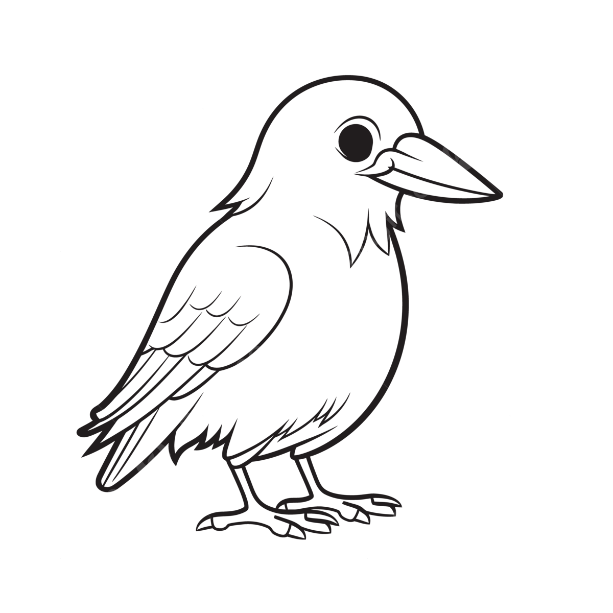 Small crow coloring page coloring pages bird outline sketch drawing vector bird drawing wing drawing ring drawing png and vector with transparent background for free download