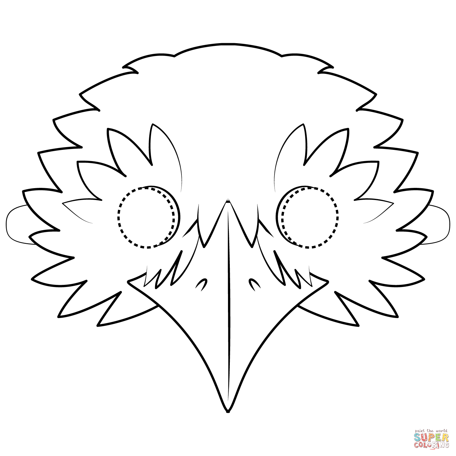 Raven mask coloring page free printable coloring pages
