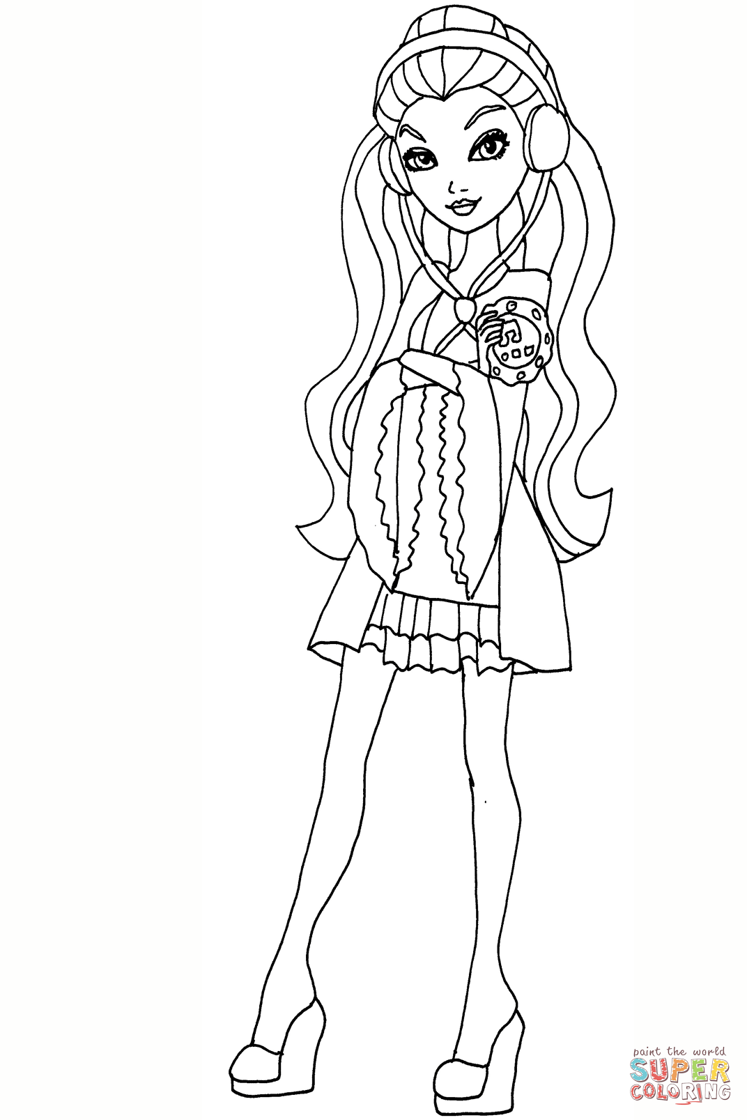 Ever after high getting fairest raven coloring page free printable coloring pages
