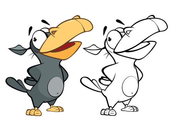 Hundred crow coloring page royalty