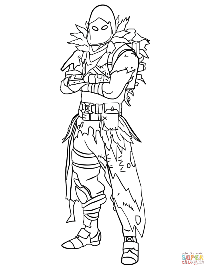 Fortnite raven coloring page free printable coloring pages