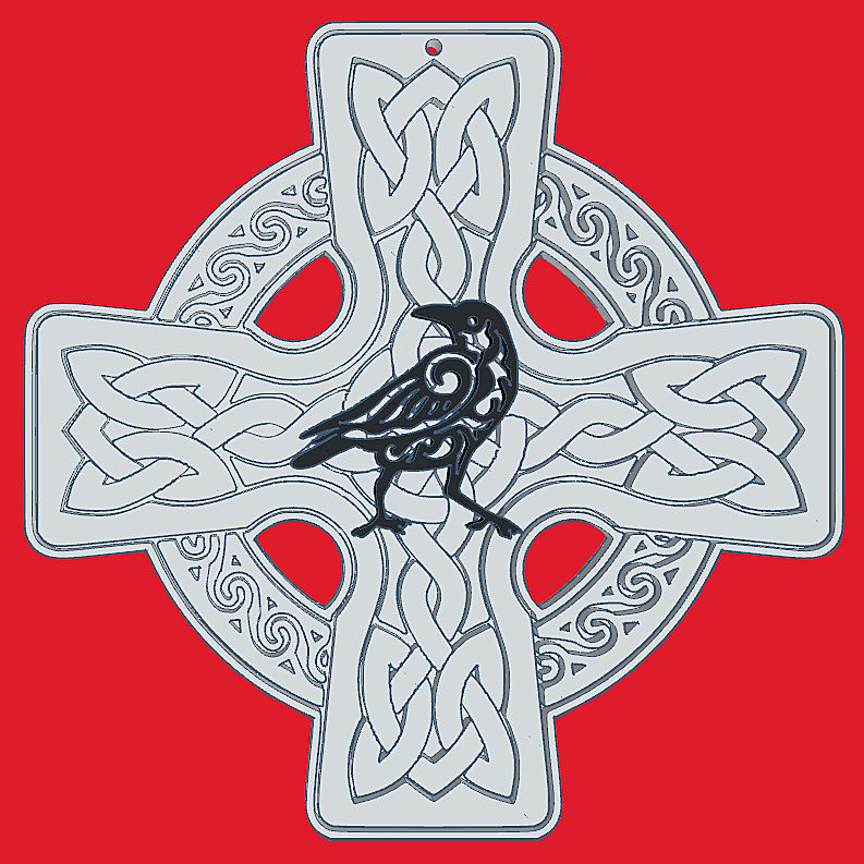 Free stl file raven on celtic cross ðãmodel to download and d printãcults