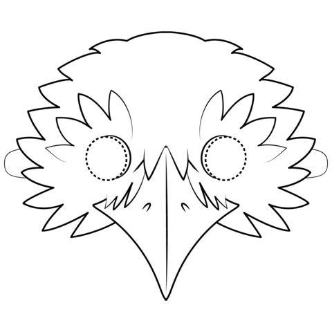 Raven mask coloring page free printable coloring pages
