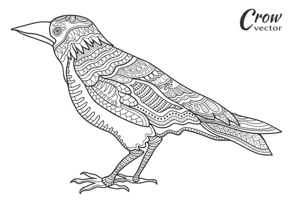Thousand crow coloring book royalty