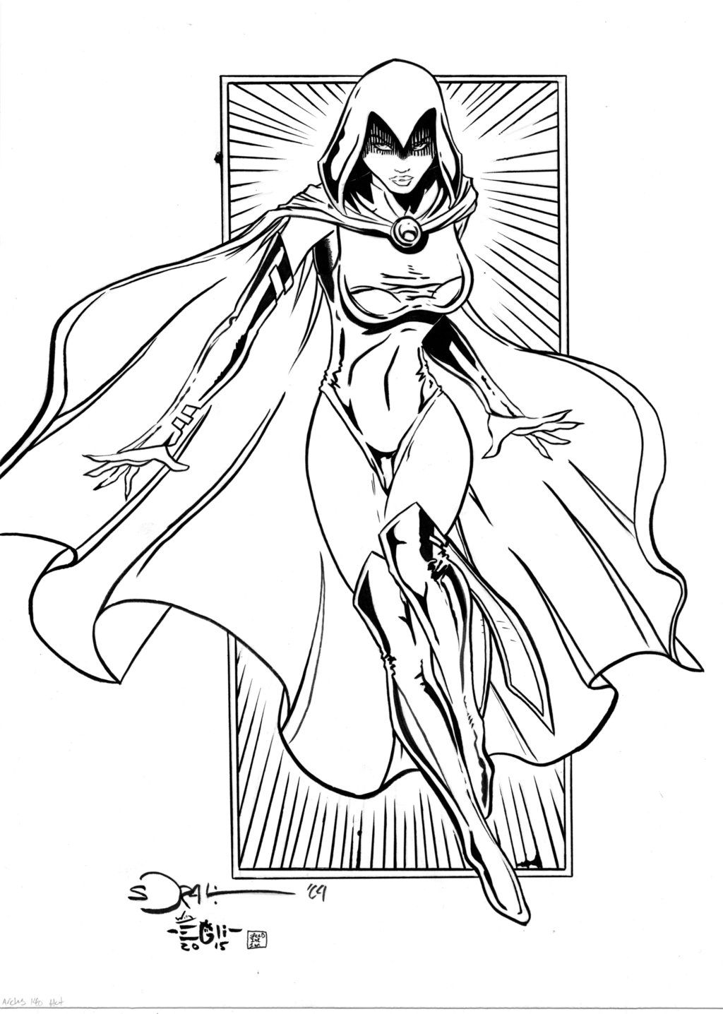Raven ic colouring page
