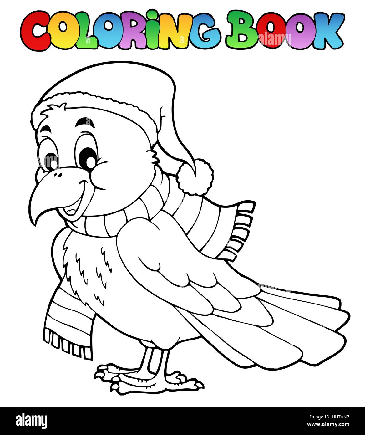 Colour bird crow paint painted raven colouring book art colour stock photo