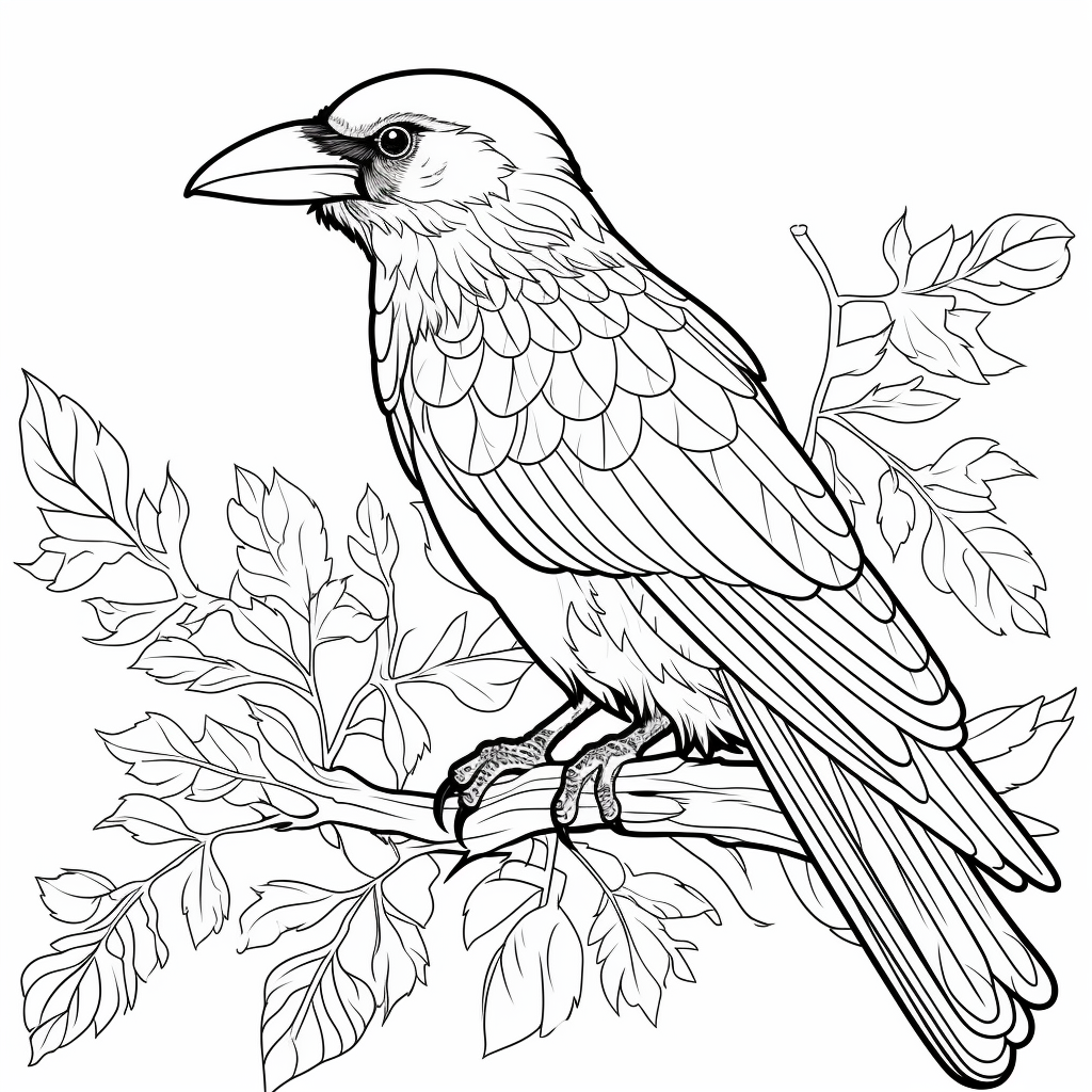 Raven coloring pages