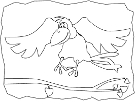 Crow or raven coloring pages and printable activities