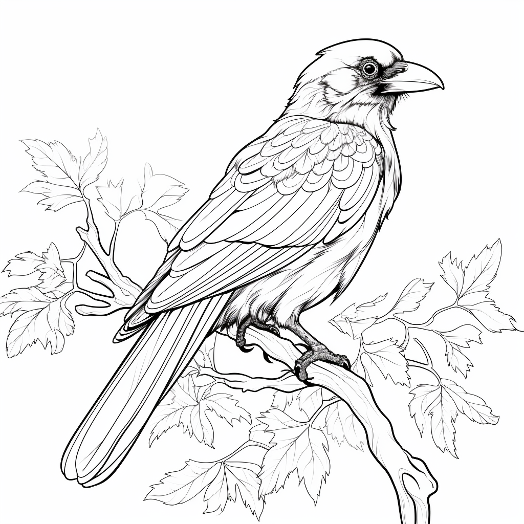 Raven coloring pages