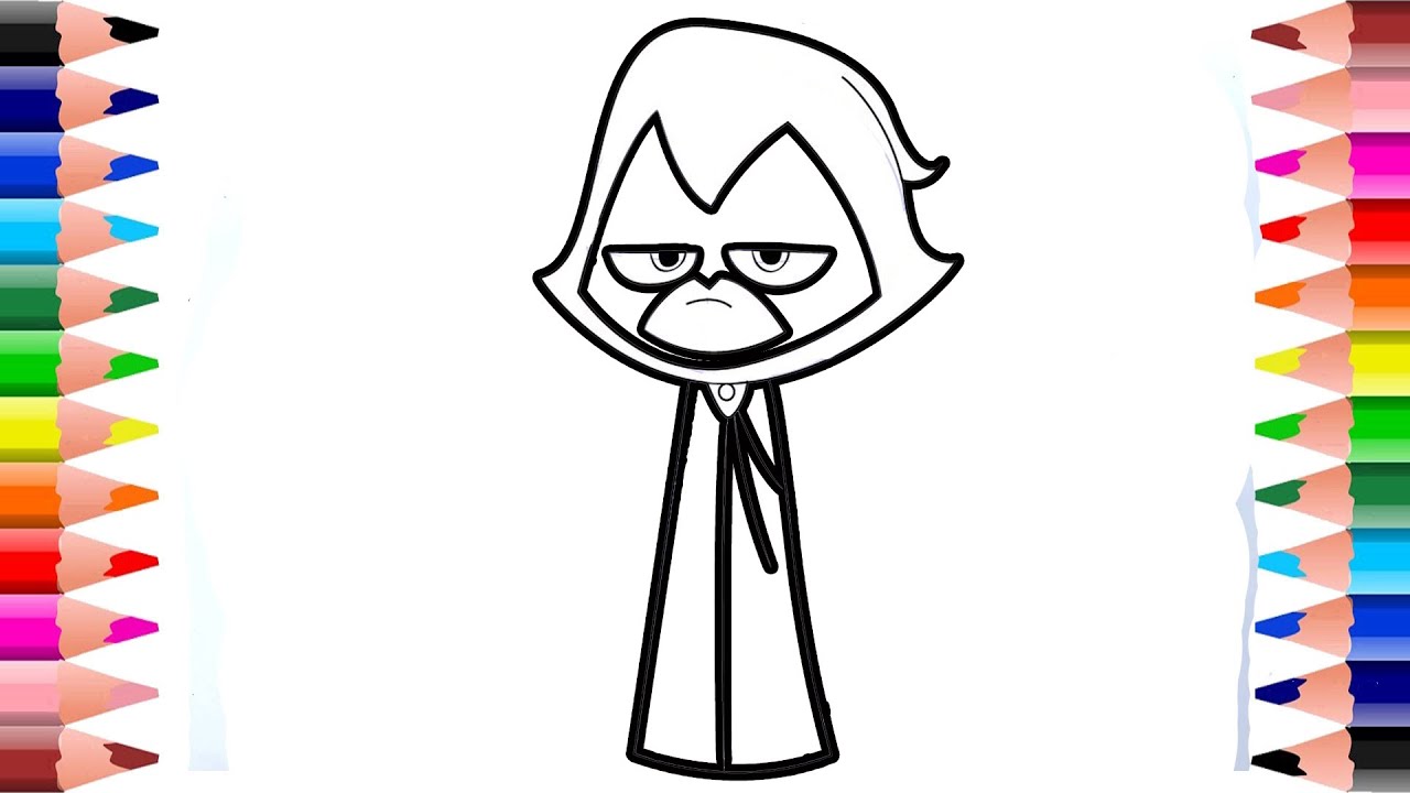 Teen titans go raven coloring pages
