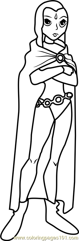 Raven coloring page for kids
