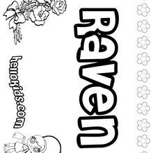 Raven coloring pages
