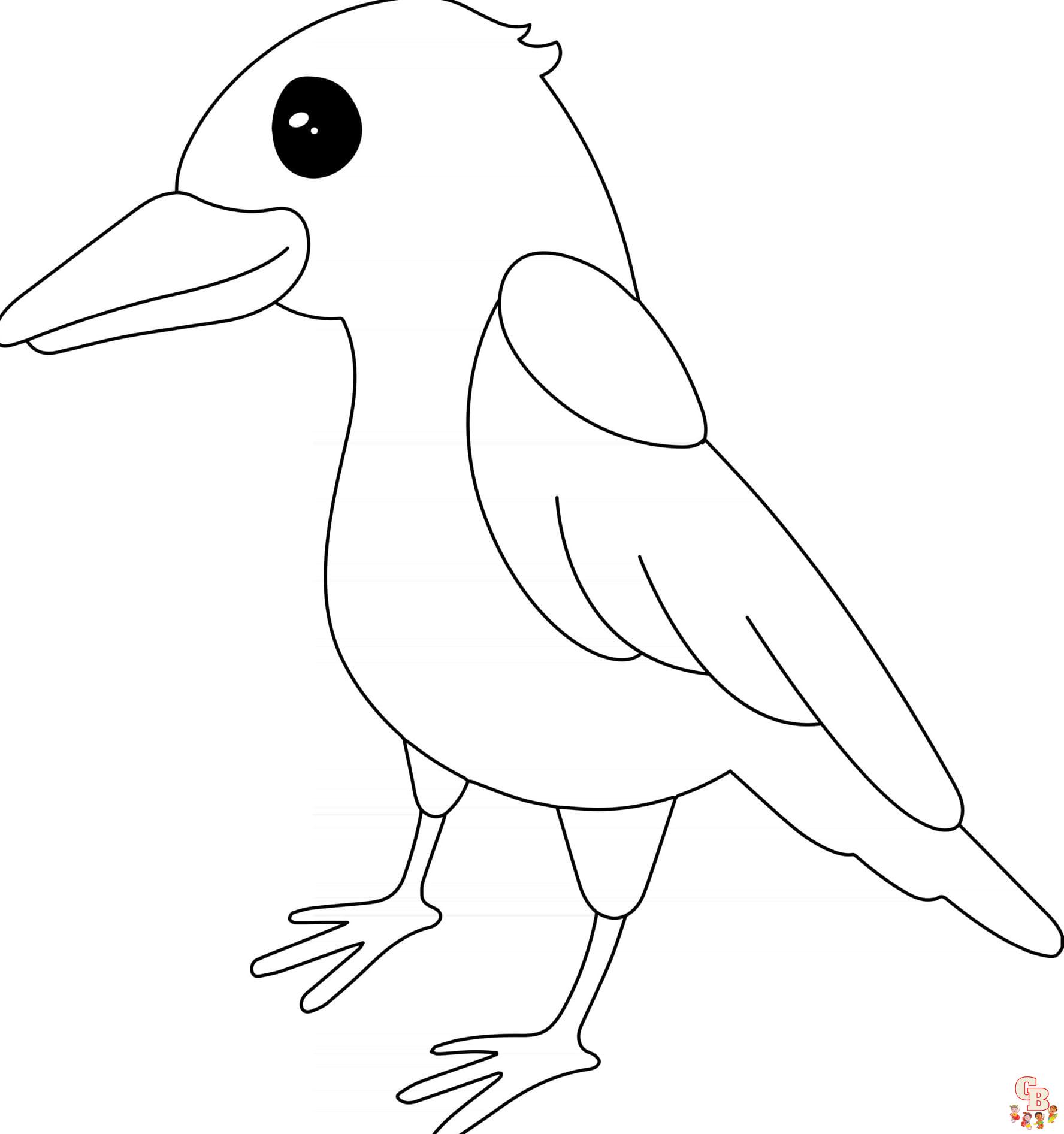Printable raven coloring pages free for kids and adults