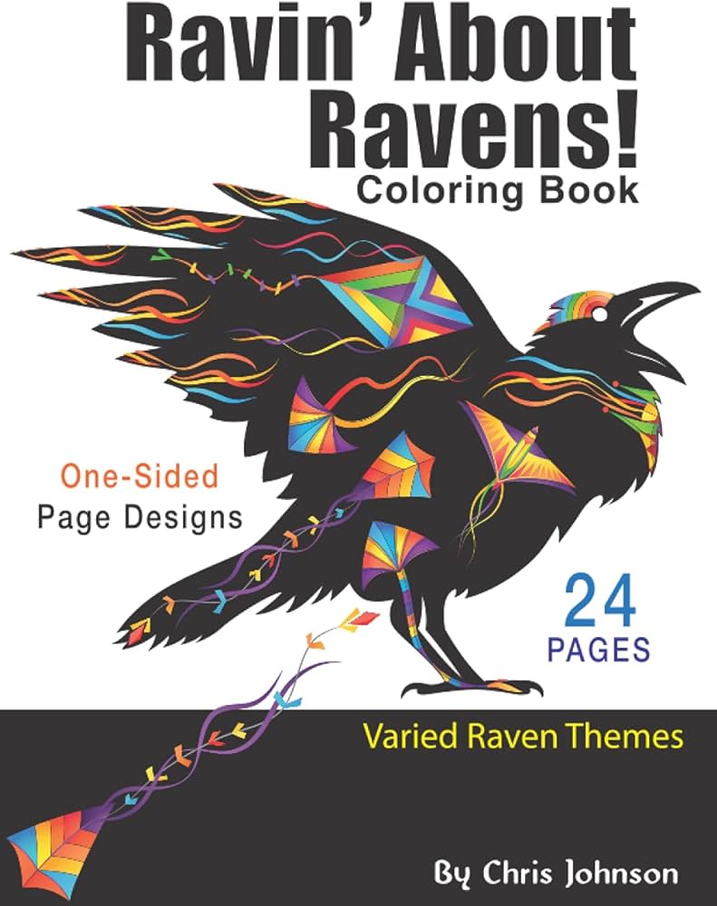 Ravin about ravens adult coloring book by johnson chris