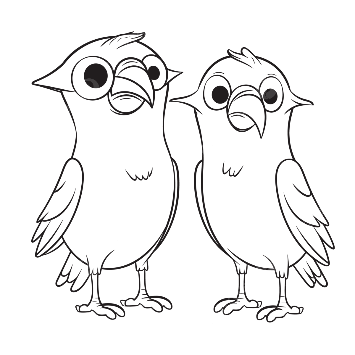 One of two birds coloring pages outline sketch drawing vector ravens drawing ravens outline ravens sketch png and vector with transparent background for free download