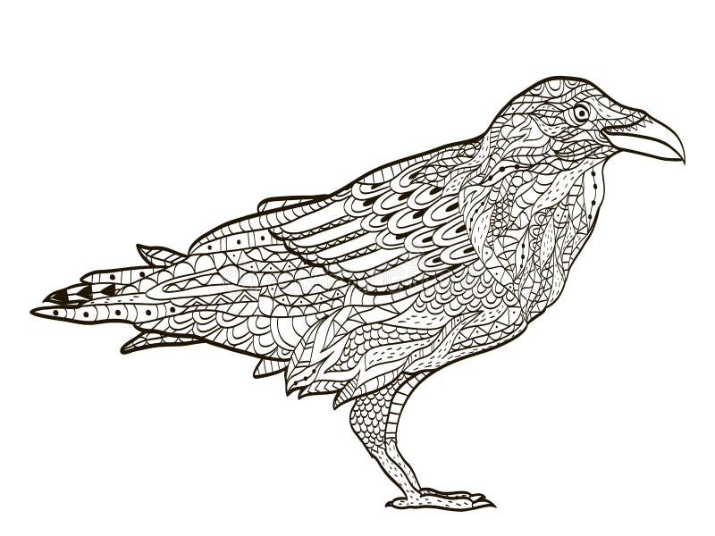 Zen raven stock illustrations â zen raven stock illustrations vectors clipart
