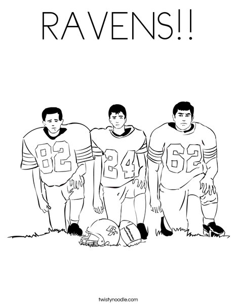 Ravens coloring page