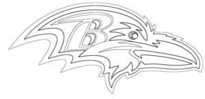 Baltimore ravens logo coloring page
